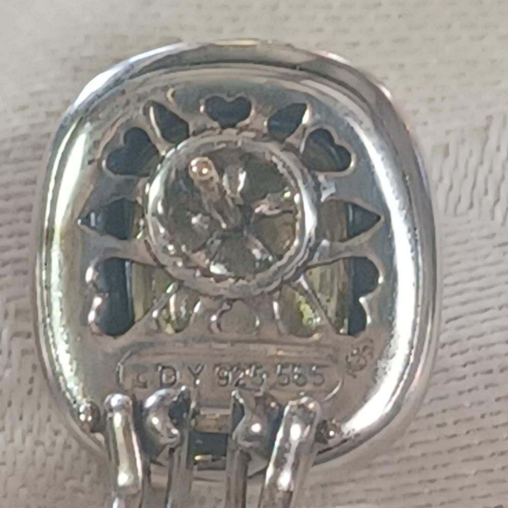 David Yurman Albion Earrings, SS & 14k, Omega Backs - Picture 8 of 12